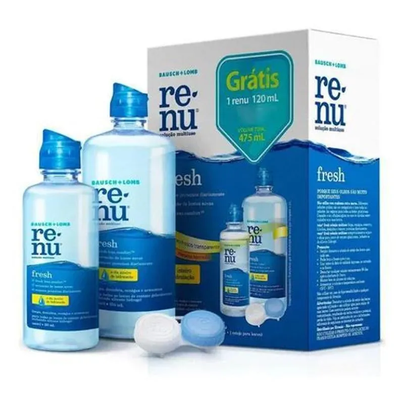 Kit Renu Fresh Solução Multiuso Para Lentes 355ml 120ml Baus
