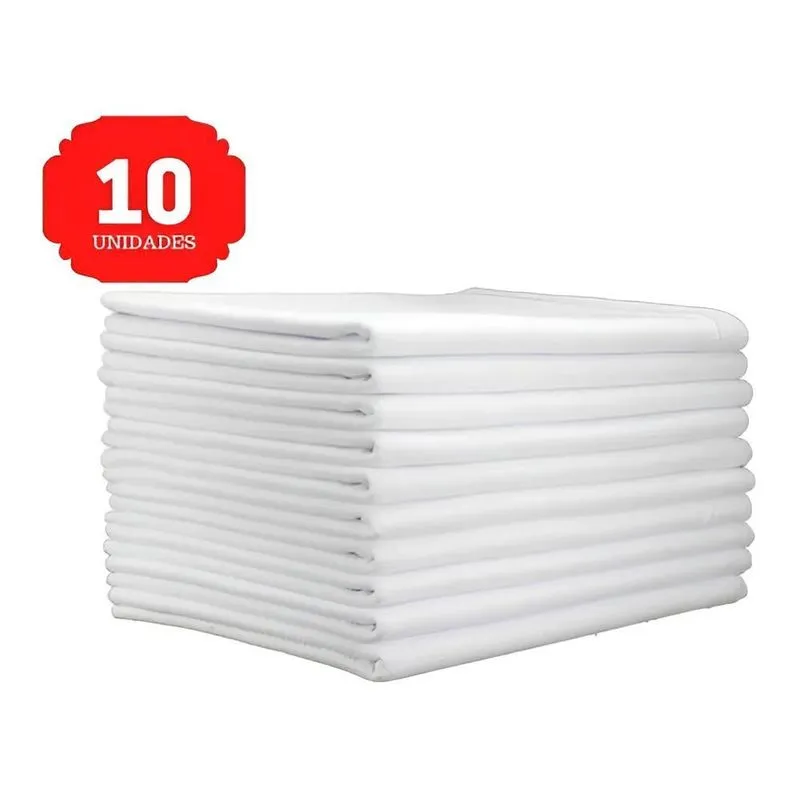 Kit 10 Pano De Prato Liso Branco Cozinha Pintar H Carvalho