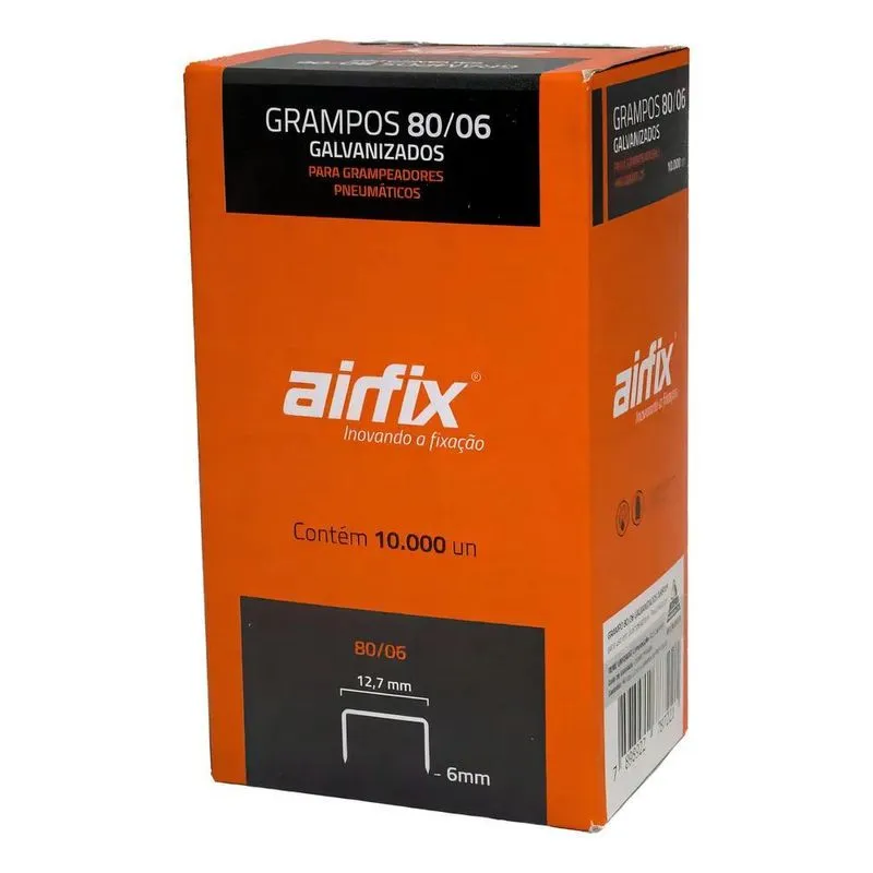 Grampo 80/06 - Airfix - Caixa Com 10.000 Grampos