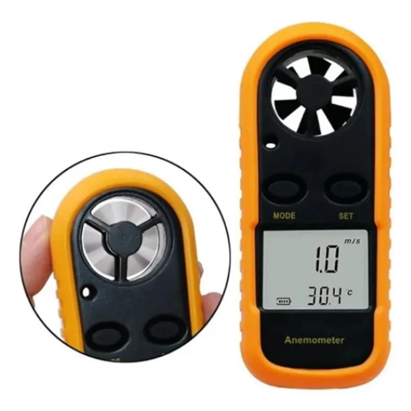 2x Anemômetro Digital Portátil Paraglider Kite Drone Ciclism