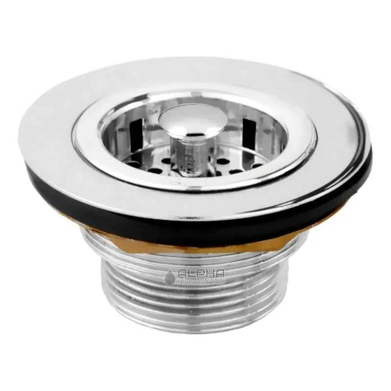10x Válvula Pia Cozinha Americana Escoamento 3.1/2 Metal º