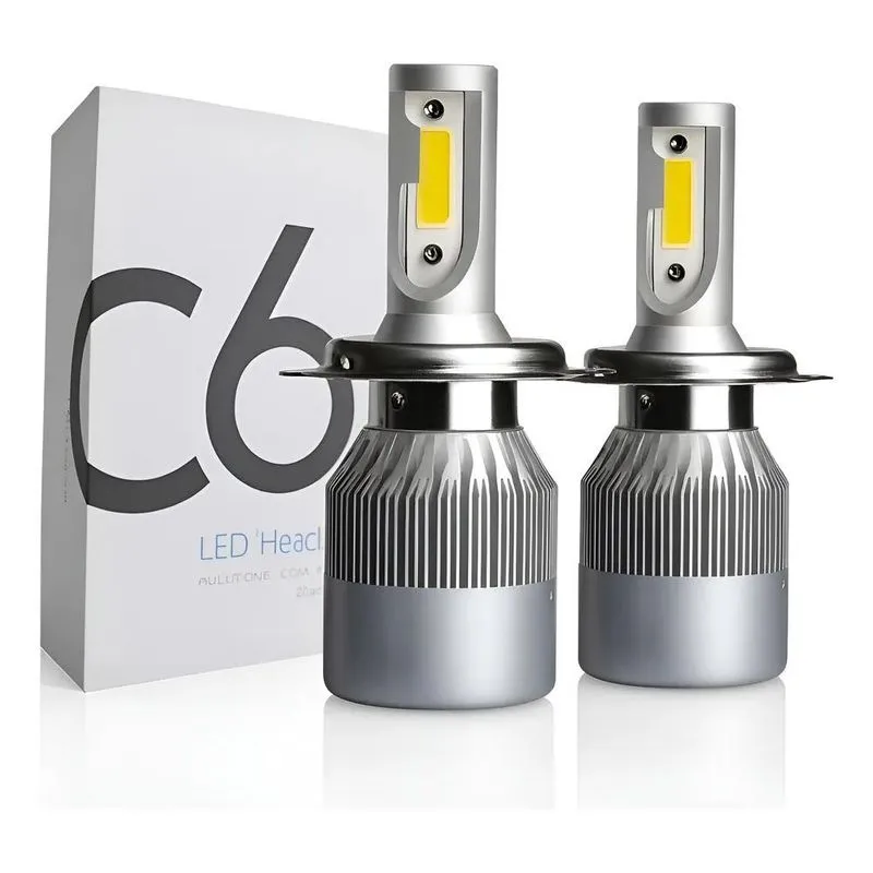 Super Led H1 H3 H4 H7 H8 H11 6000k: Visibilida - H3 Prateado