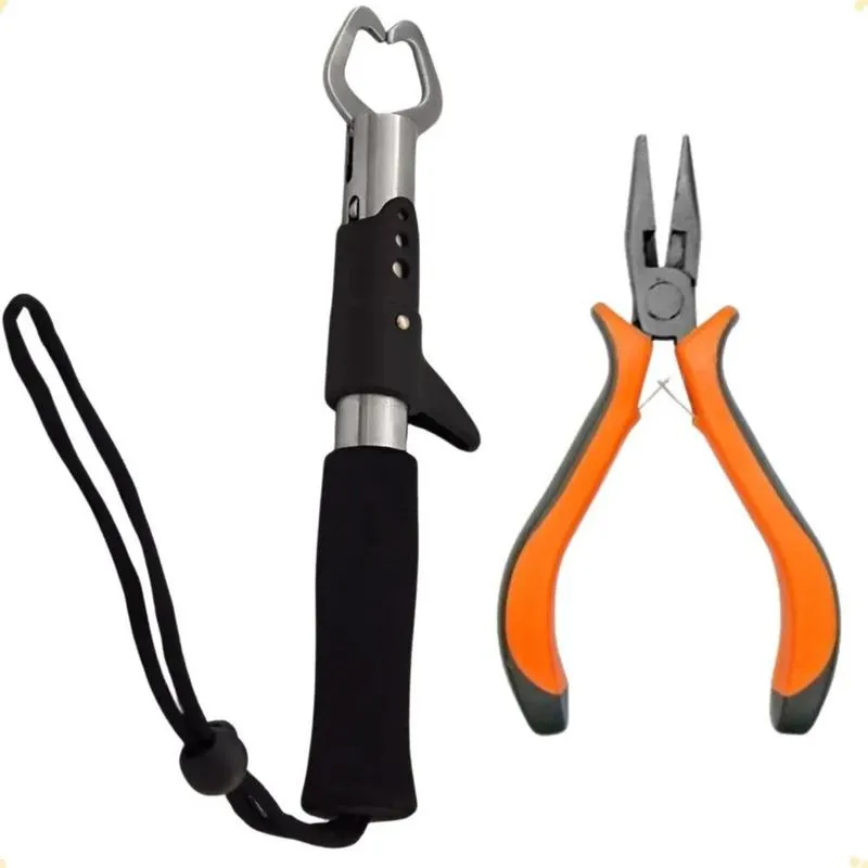 Kit De Pesca Alicate Contenção Com Alicate Bico Multifunção