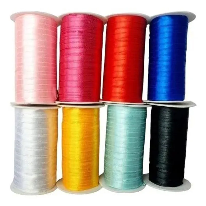 Fita De Cetim Nº1 7mm Rolo Com 100 Metros - Diversas Branco