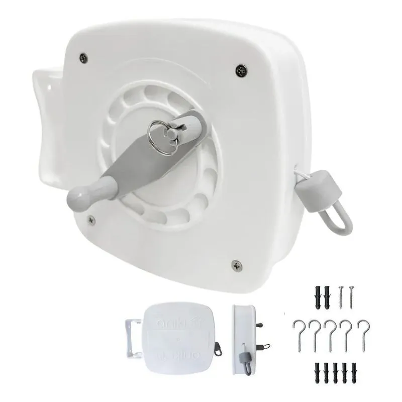 Varal Retrátil 30m Parede: Seca Tudo Sem Ocupar Esp - Branco