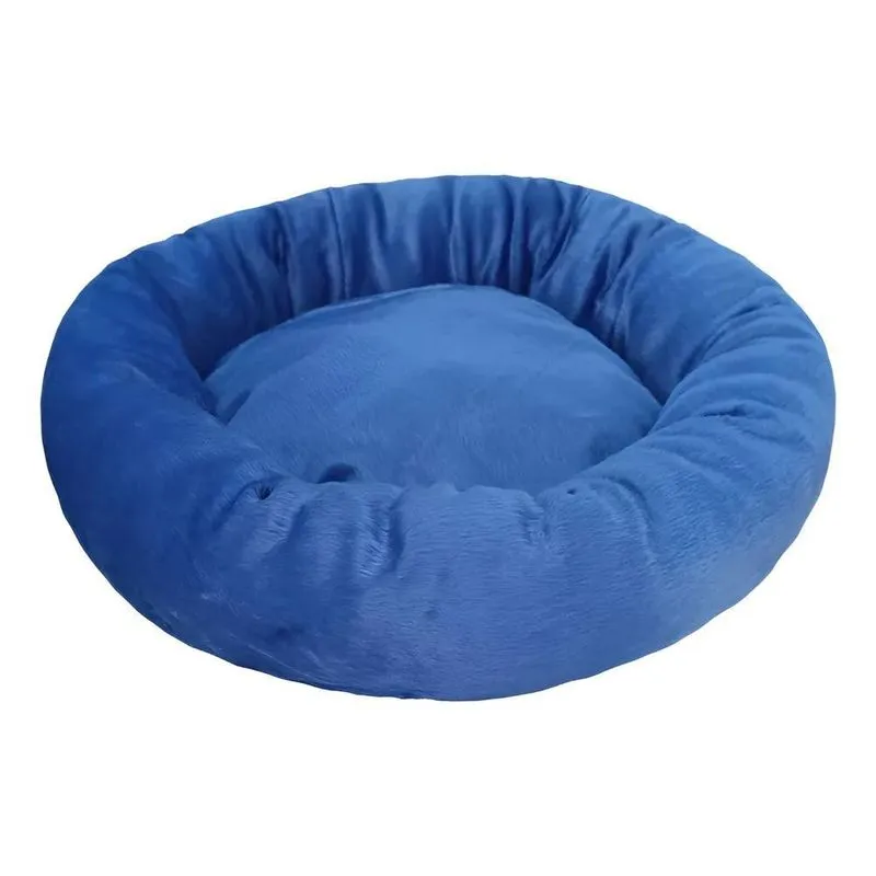 Caminha Pet Pelúcia Macia Antiderrapante Impermeá - Azul Bic