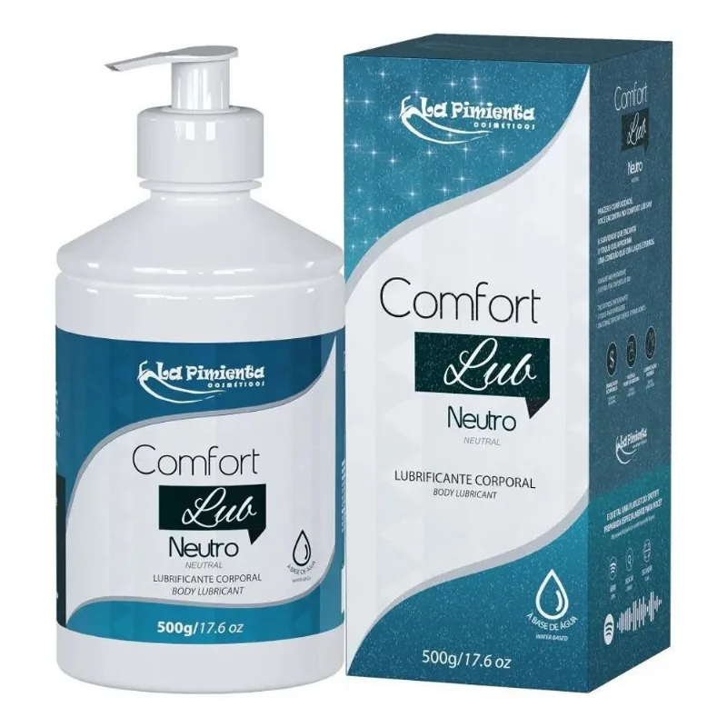 Lubrificante Íntimo A Base D'Água Neutro 500g Comfort Lub