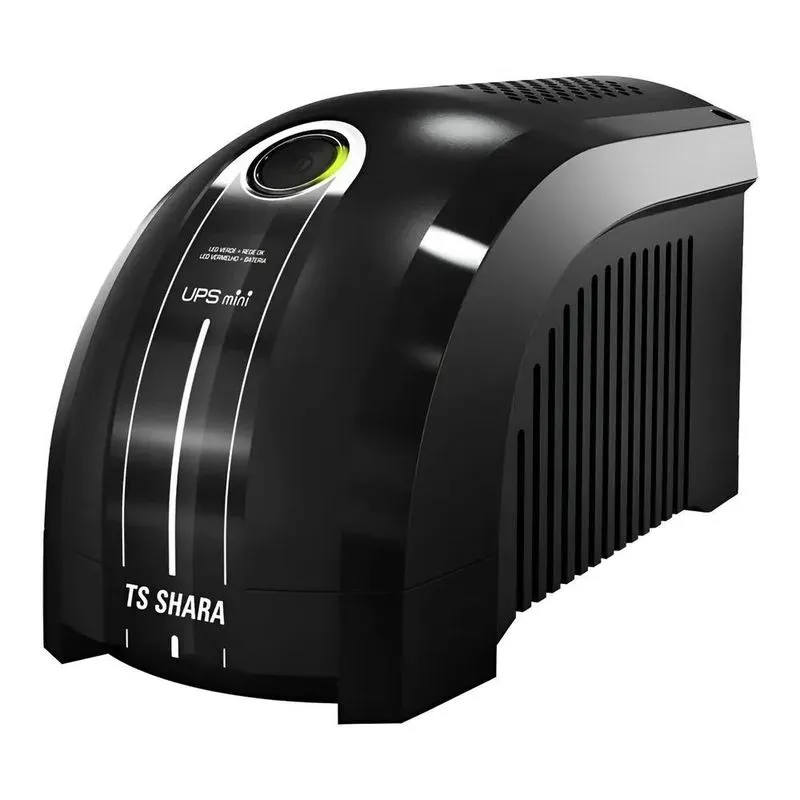 Nobreak Ts Shara Ups Mini 600va Bivolt Preto 6 Tomadas