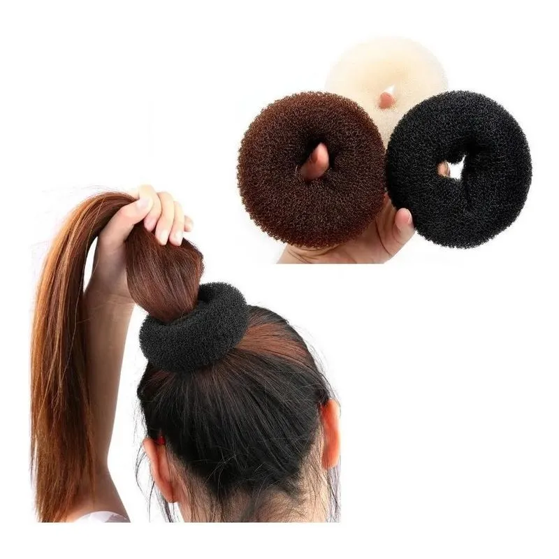 10x Esponja Para Coque No Cabelo Esponja Para Coque Donuts