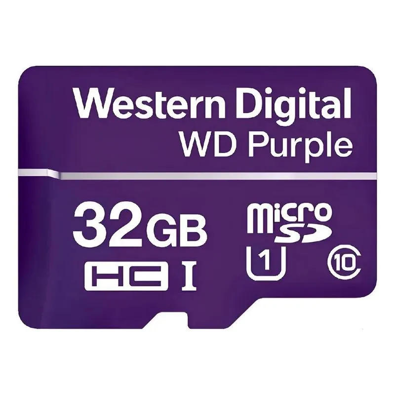Cartão De Memória Micro Sd 32gb Wd Purple 16tbw Intelbras P/