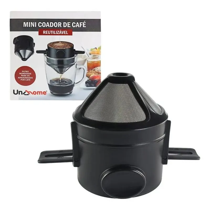 3x Mini Coador Portátil Filtro De Café Reutilizável Com Abas