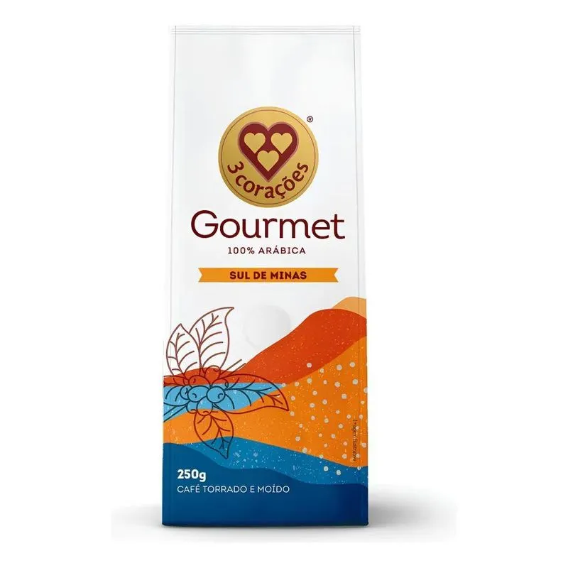 Café Torrado E Moído Gourmet Sul De Minas 250g 3 Corações