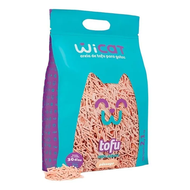 Areia Higiênica Biodegradável De Tofu Fragrância De Pêssego