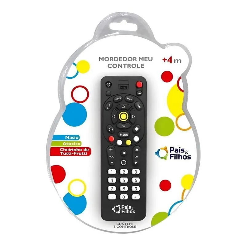 Mordedor Infantil Macio Para Bebê Controle Remoto Tv Cor Mor