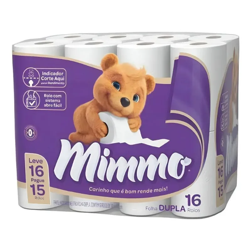 Papel Higiênico Folha Dupla 30m Leve 16 Pague 15 Mimmo