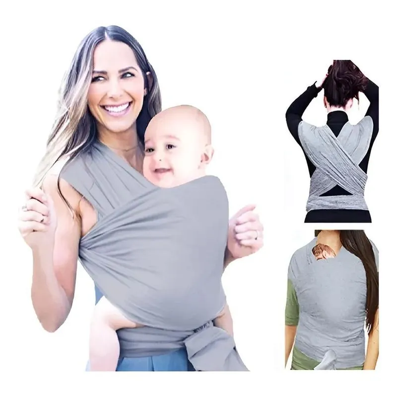 Wrap Sling Bebê Confortável: Mãos Livres E Vínculo F - Cinza
