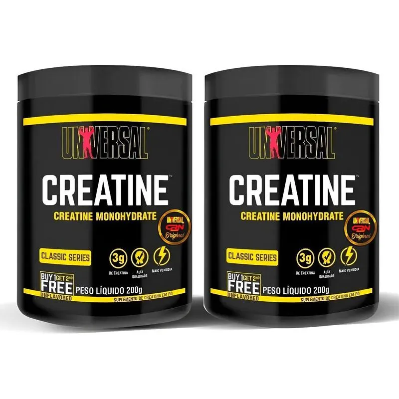 Pack 2 Suplementos Em Pó Universal Creatine Monohydrate Em P