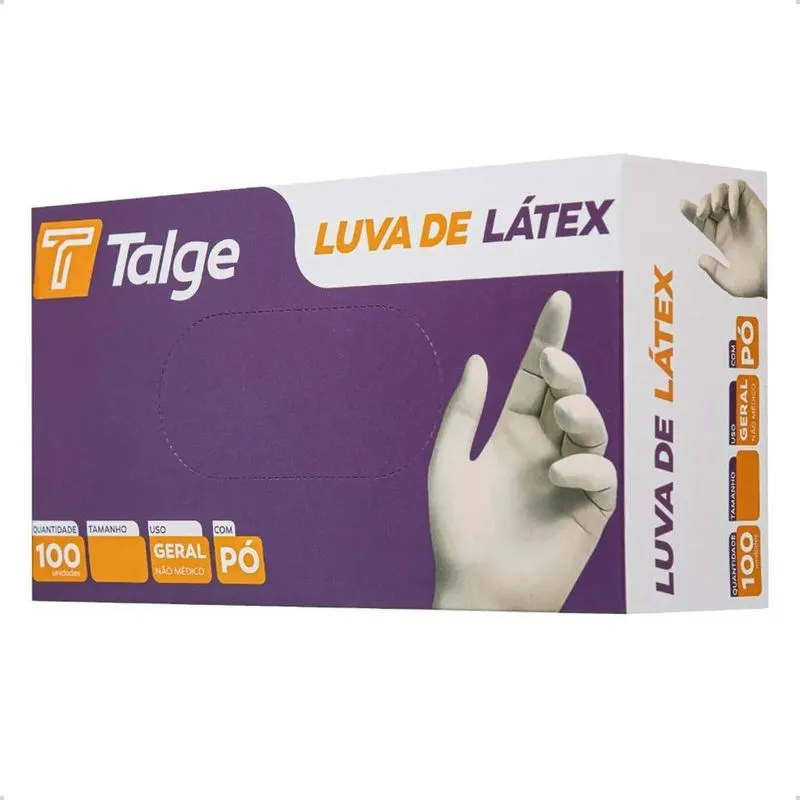 Luvas Descartáveis Talge Luvas De Látex Cor Natural Tamanho