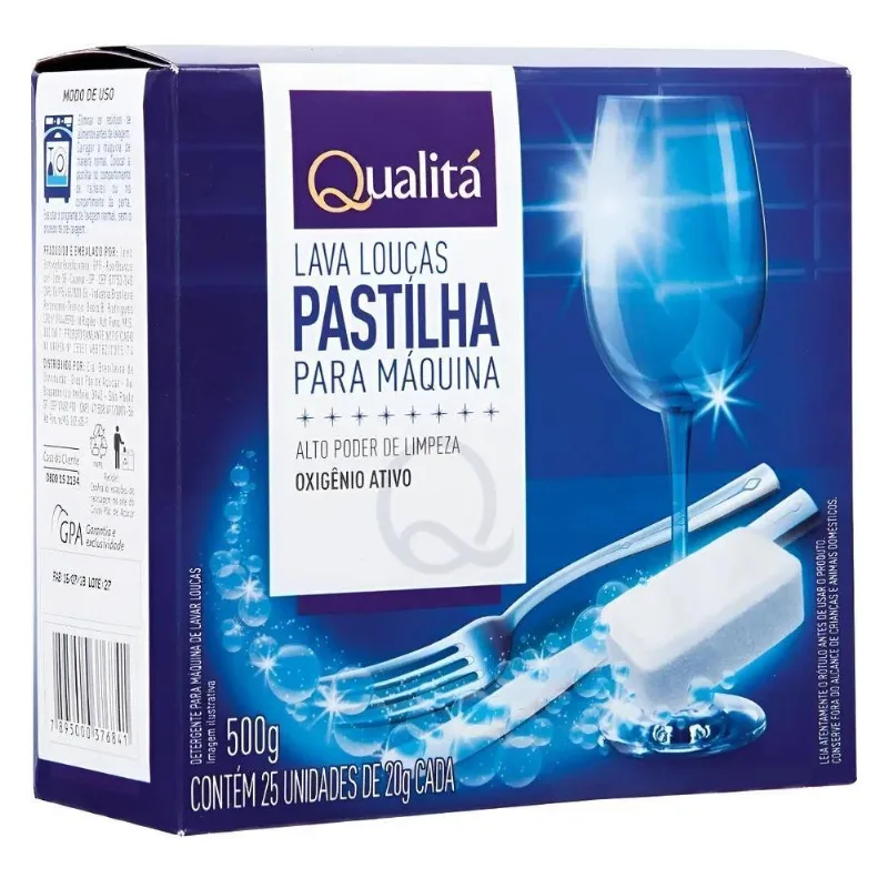 Detergente Pastilha Para Máquina De Lavar Louças Qualitá Cai