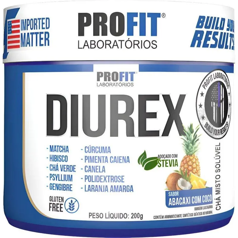 Diurex Chá Diurético Termogênico Detox 200g - Profit Sabor A