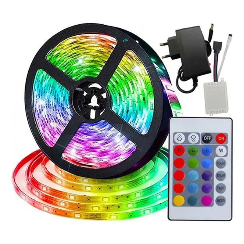 Fita Led Rgb 5m: Crie Ambientes Incríveis Com Con - 127/220v