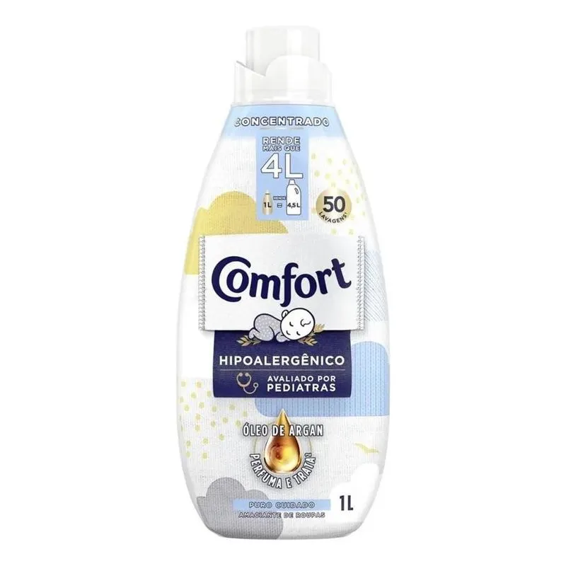 5x Amaciante Concentrado Comfort Puro Cuidado 1l