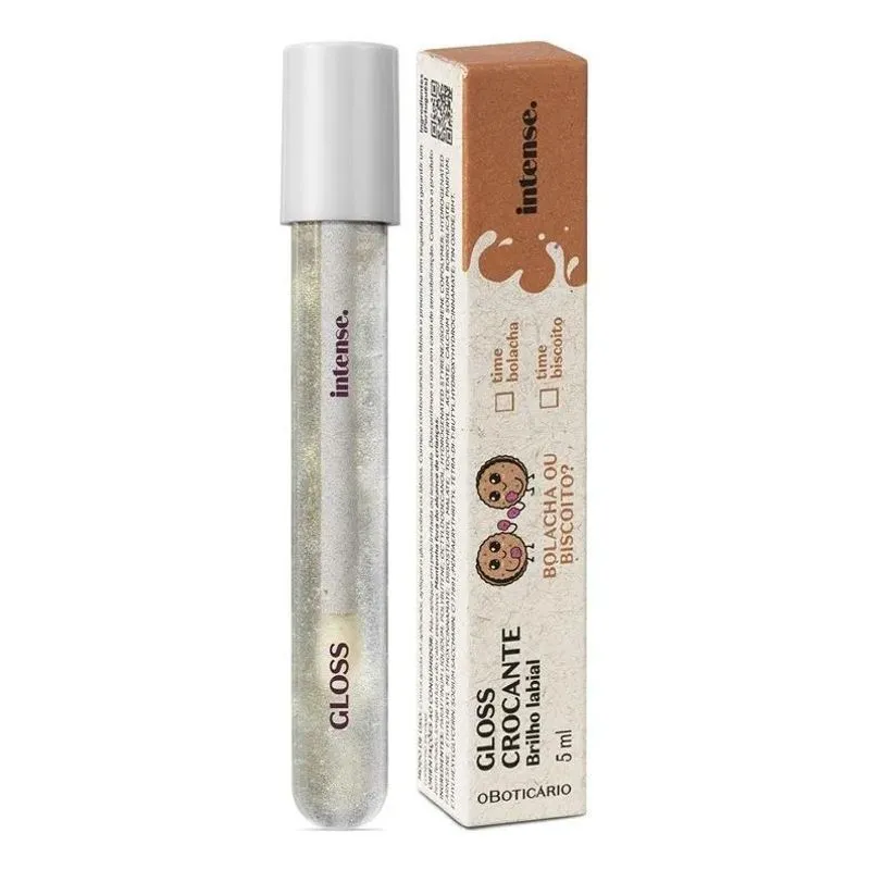 2x Gloss Crocante Brilho Labial Intense Biscoito Ou Bolacha