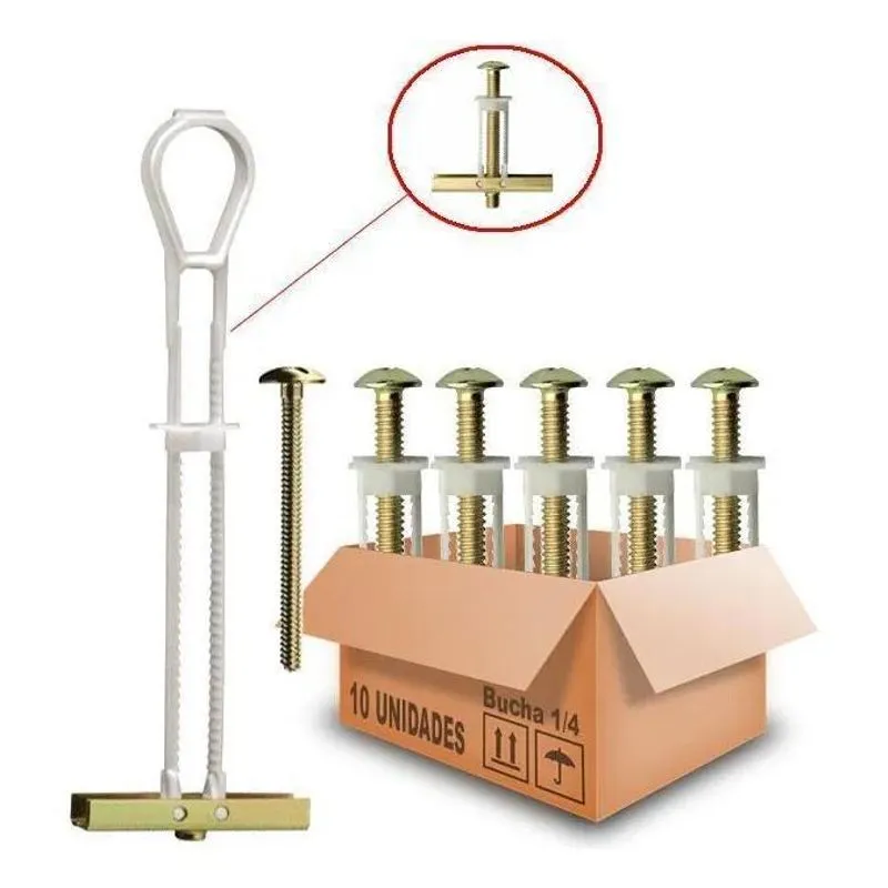 10x Bucha Gesso Drywall Sforbolt Com Parafuso 1/4 - 10pcs C/