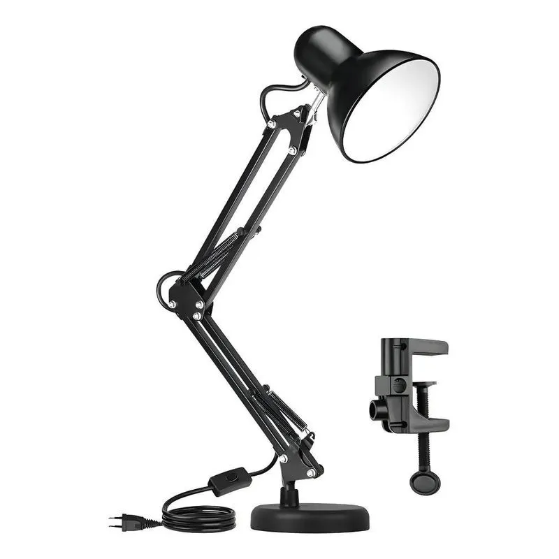 Luminária Mesa Abajur Quarto Articulável Com Garra E Base Co
