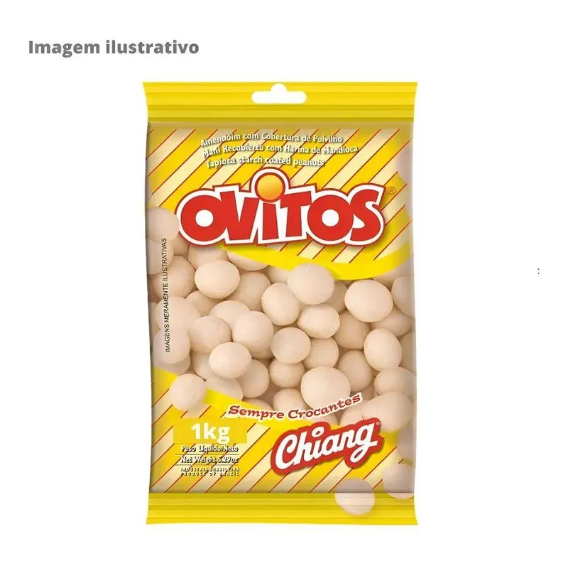 5x Ovinho De Amendoim Crocante Ovitos 1kg - Chian