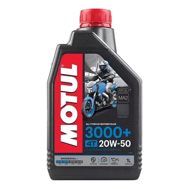 Óleo Lubrificante Motul 3000+ 20w50 Motos 1 Litro