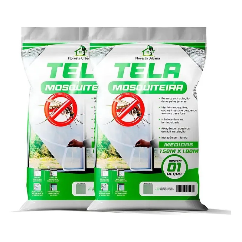 Kit 2 Telas Mosquiteira Janela Anti-inseto Para Mosquito Pro