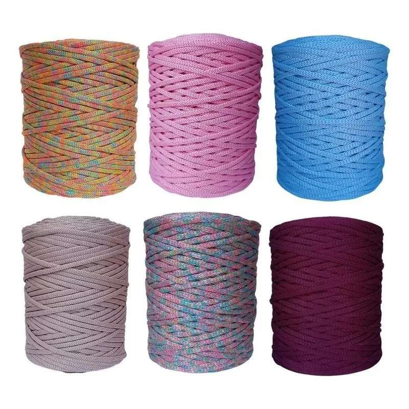 5x Fio Náutico 100% Poliéster 5mm 500g (aprox. 300 Metros)