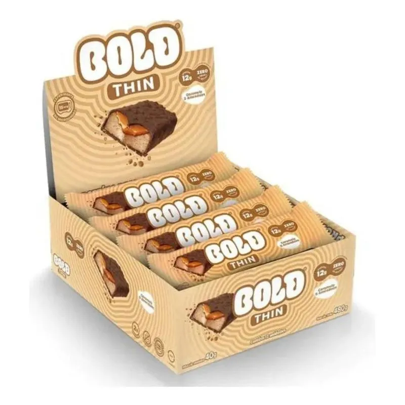 Bold Thin Barra Proteína 12 Unidades 40g - Bold Snacks