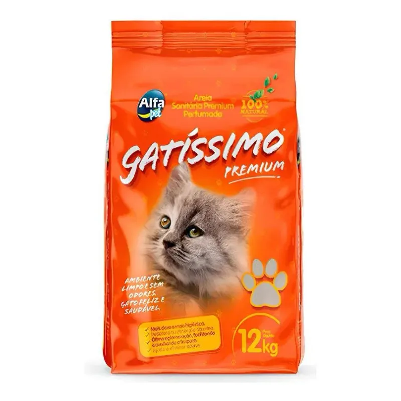 Areia Higiênica Gatíssimo Premium 12kg