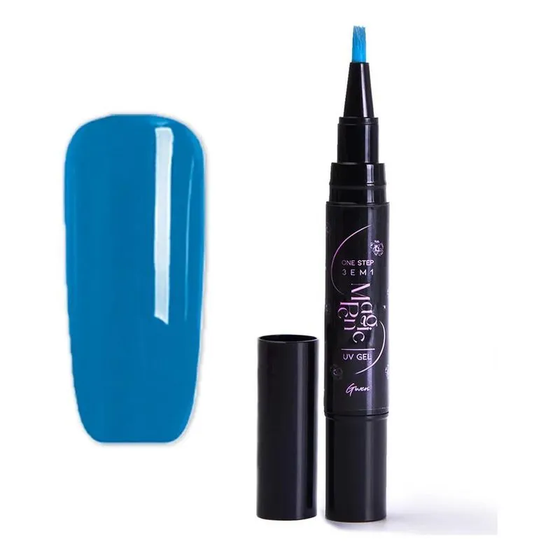 5x Caneta Esmalte 3 Em 1 Unhas Gel Led Uv 1 Etapa Profission