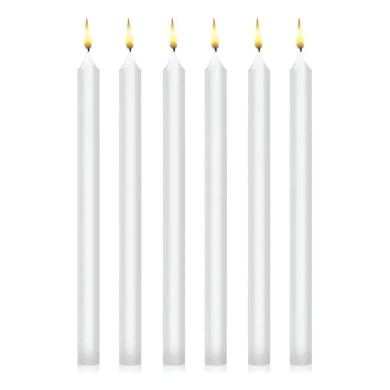3x Vela Castiçal 26 Cm 10 Unidades Brancas Decoração Casamen