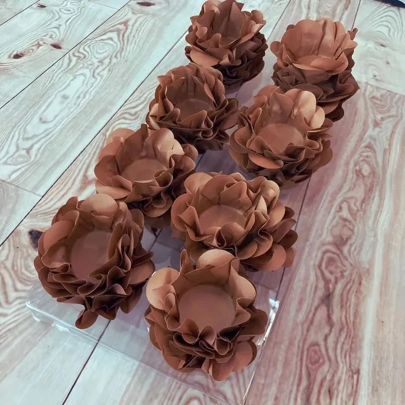 Forminhas Flor Luxo 80 Unidades: Casamento, Aniv - Ouro Rose