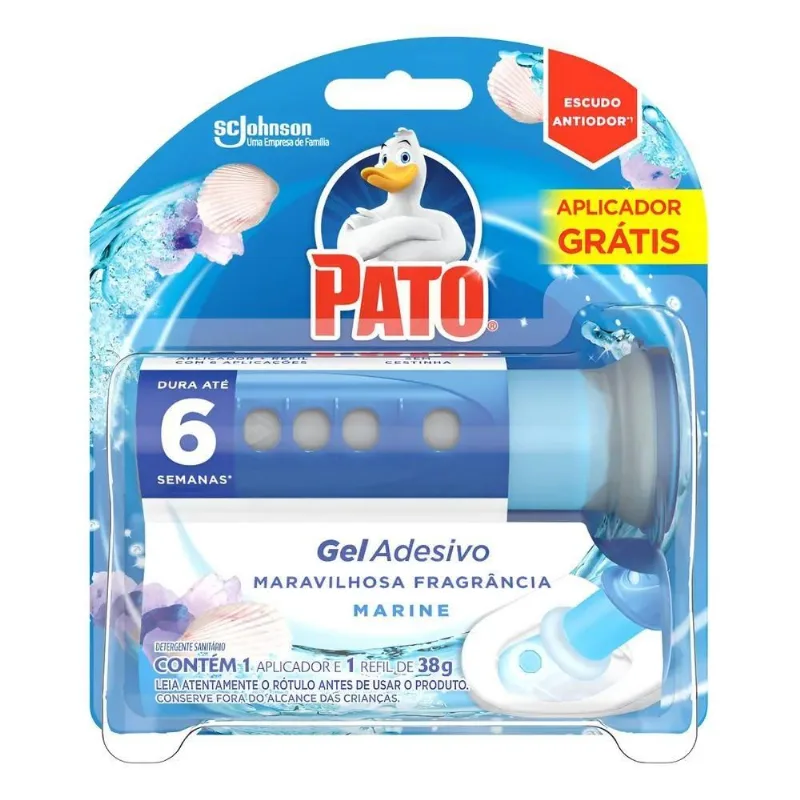 Desodorizador Sanitário Pato Gel Adesivo Marine Refil 6 Disc
