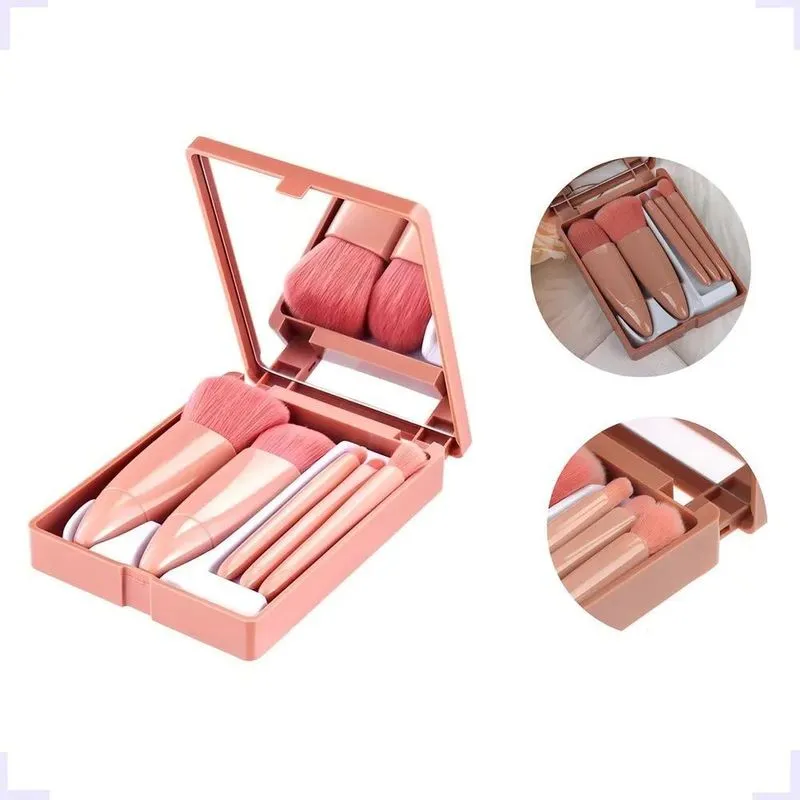 10x Kit Pincel Make Festa Viagem Rapida Aplicação Cor Bege