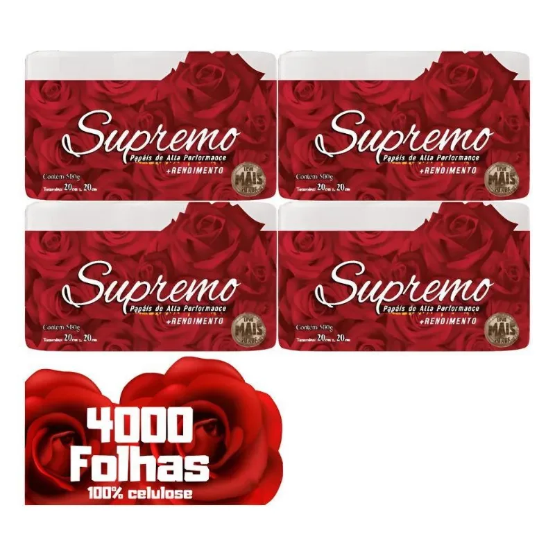 Papel Toalha 4000 Fls Interfolha Branco 100% Virgem Su