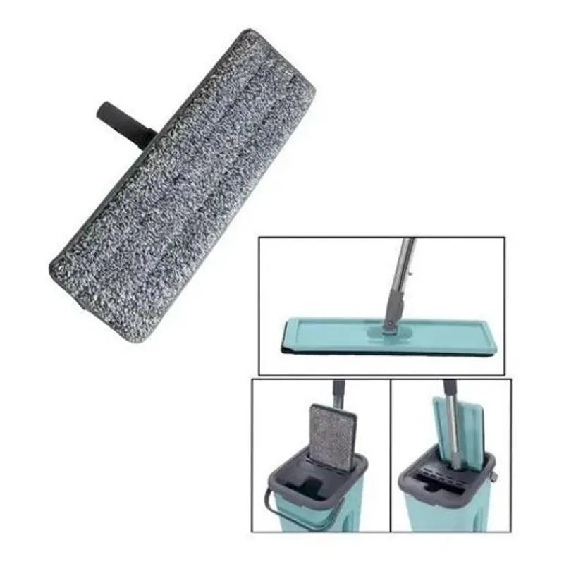3x Refil Mop Flat Spray Rodo Microfibra Unitário Reutilizáve