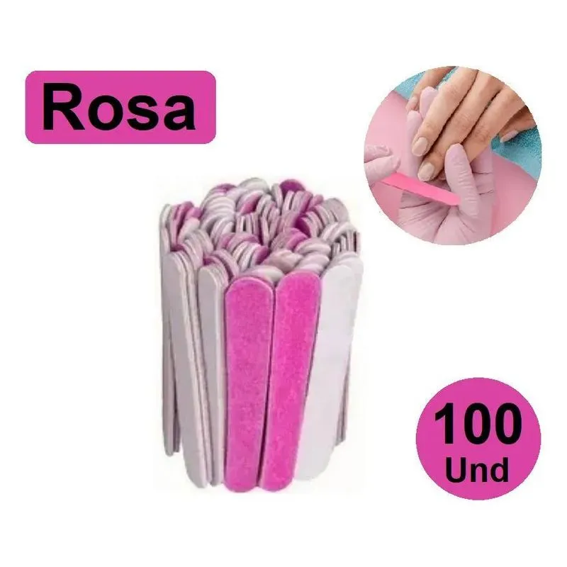 10x 100 Lixas De Unha Mini Descartáveis Manicure Pedicure 8