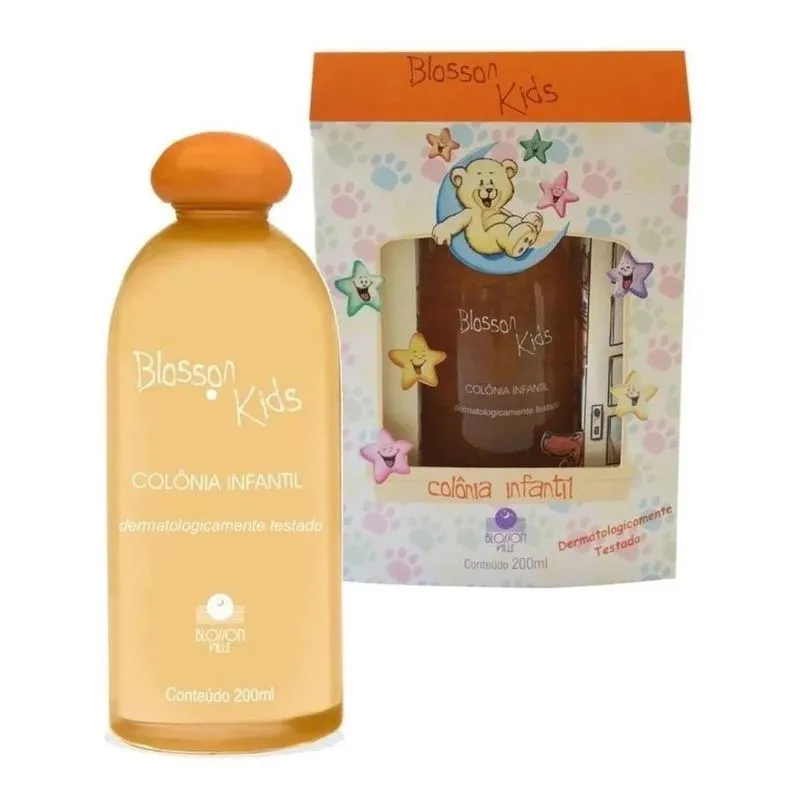 10x Colônia Infantil Blosson Ville Kids 200ml Laranjinha