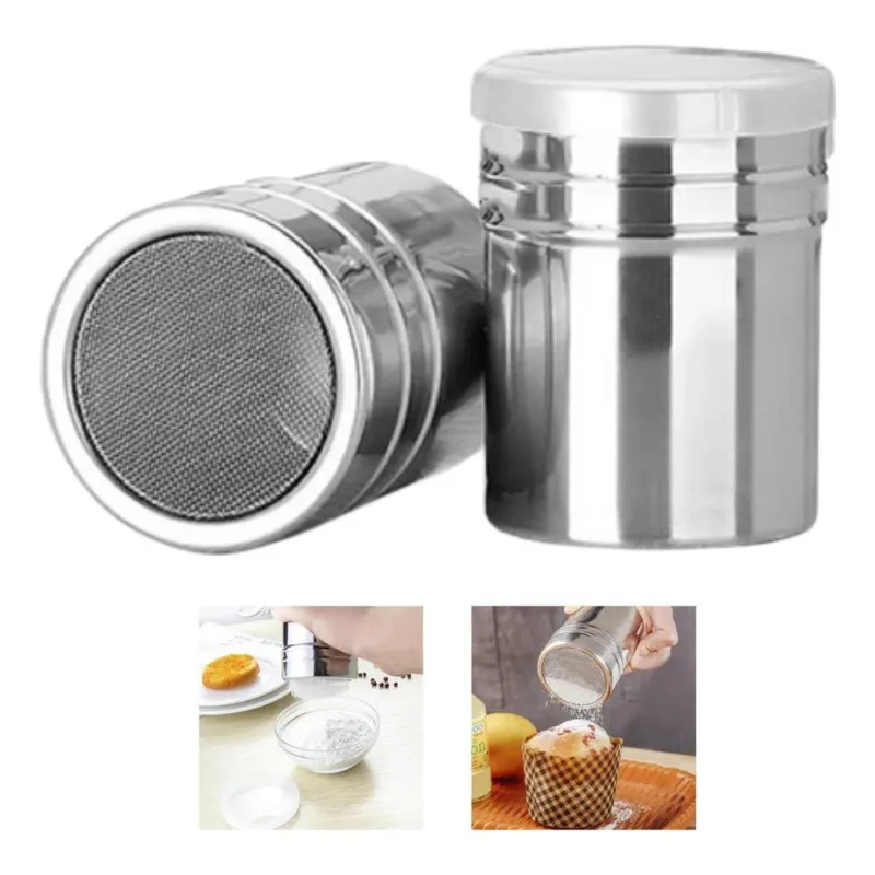 Polvilhador De Café, Canela Com Tela Fina Em Inox Barista