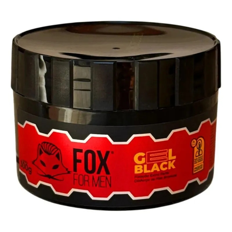 2x Gel Cola Black Finalizador Com Pigmentação Preta Fox 300g