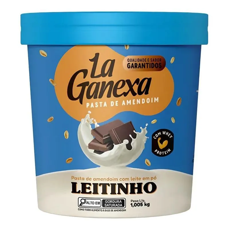 Pasta De Amendoim La Ganexa Sabor Leitinho 1,005kg
