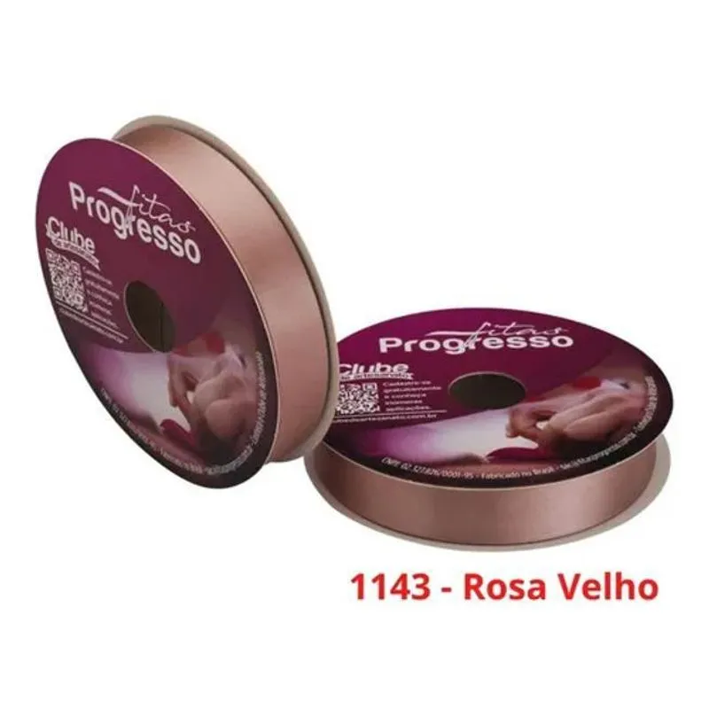 10x Fita Cetim Nº5 22 Mm Rolo Com 50 Metros Progresso Cor 1