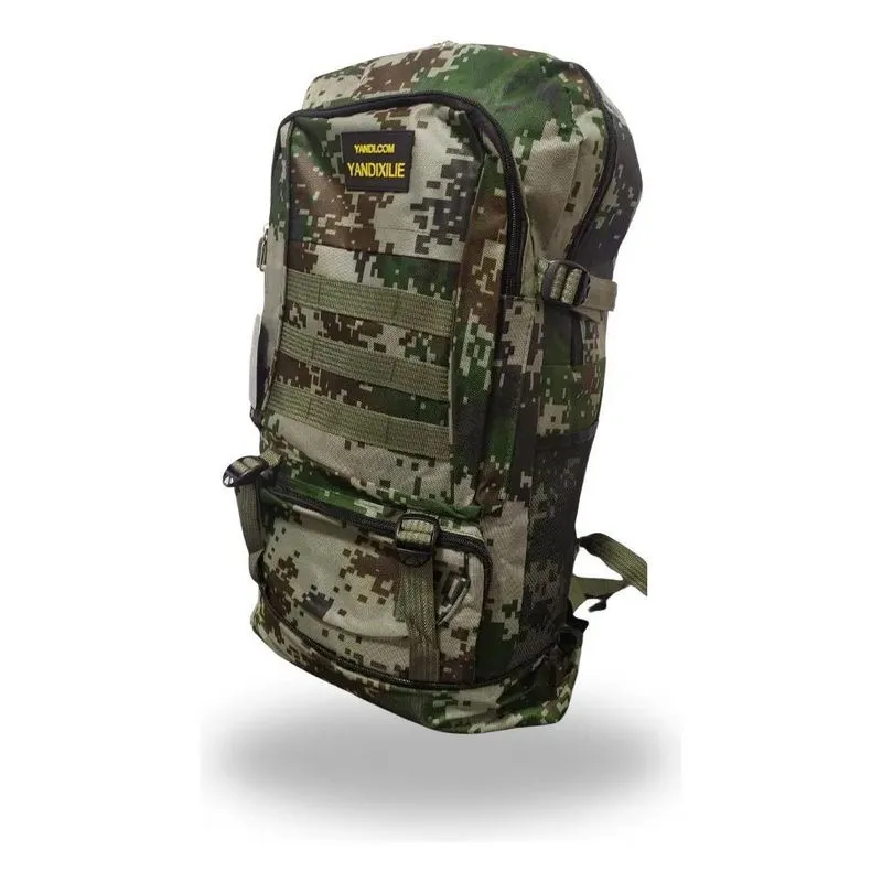 Mochila Tática Trip Viagens 50litros Gra Camuflada Geométric