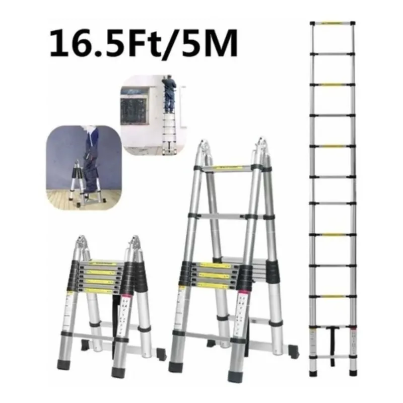 Escada Telescopica Multifuncional Em Alumínio 5 Metros